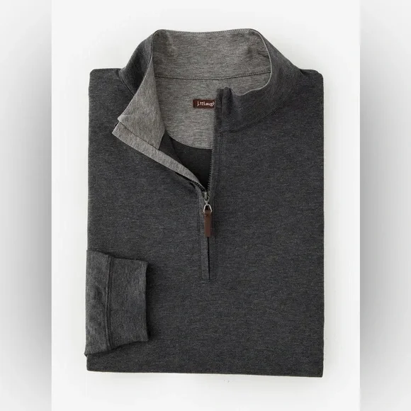 J. McLaughlin Women’s Claremont 1/4 Zip Dark Heather Gray Pull Over Sweater- XS - Picture 1 of 7